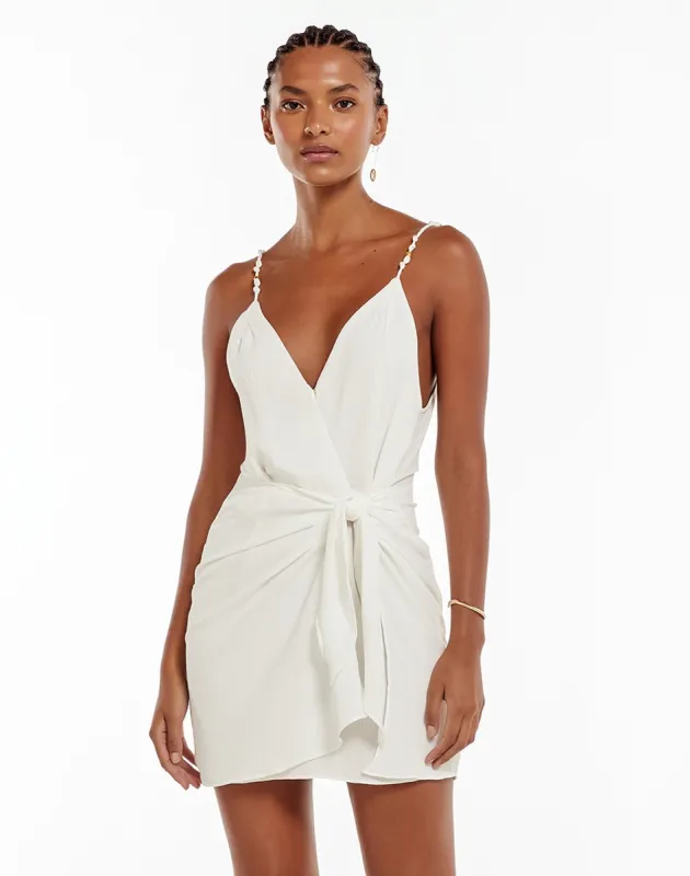 Gisa Short Dress - Off White sold by Vix