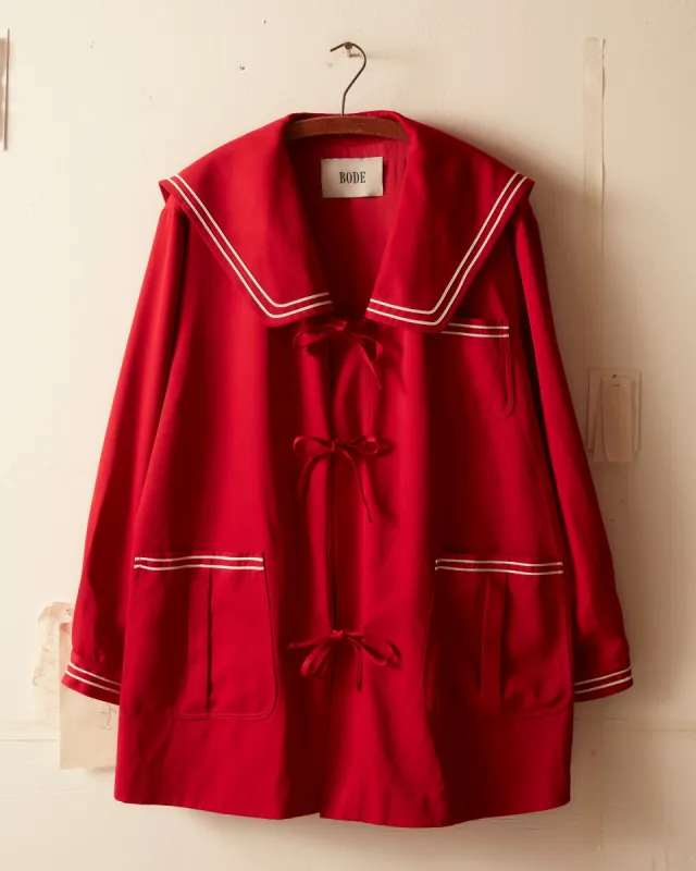 Sailor Coat - Red sold by BODE
