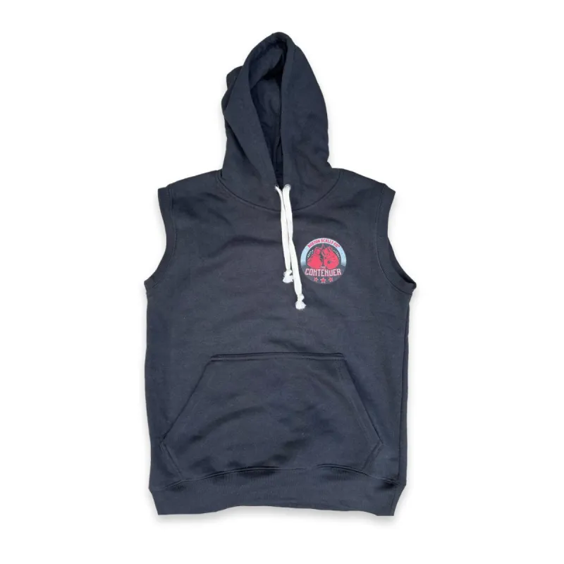 Boston Scally The Contender Sleeveless Hoodie - Black sold by Boston Scally