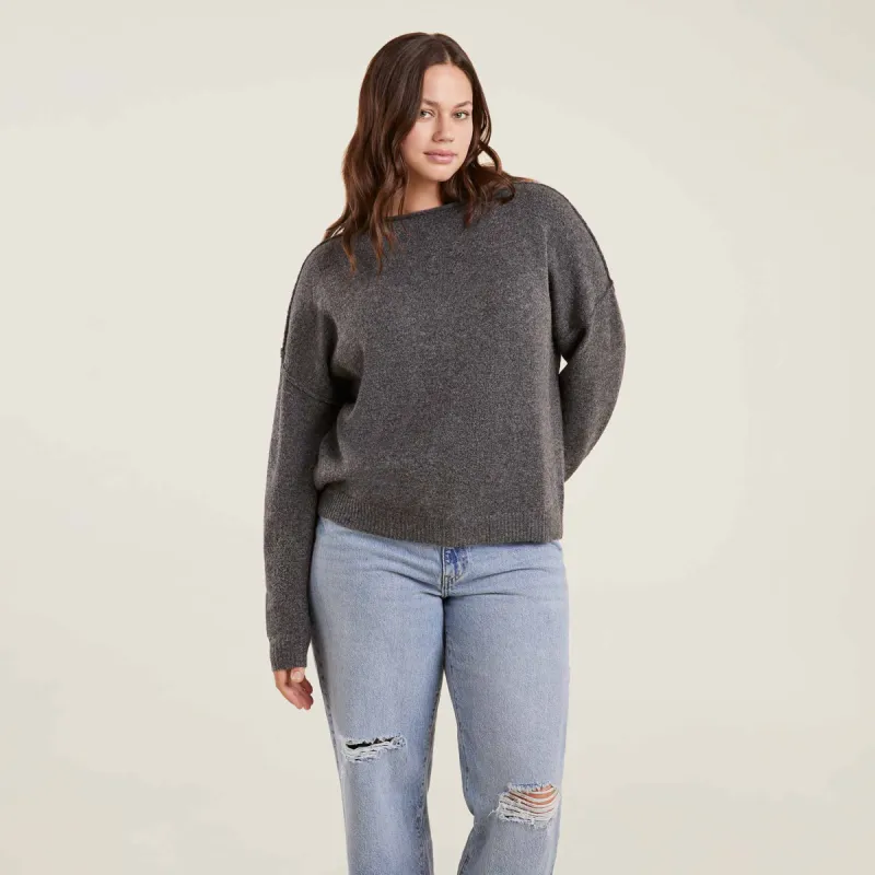 Cozy Knit Sweater | Charcoal sold by nuuds