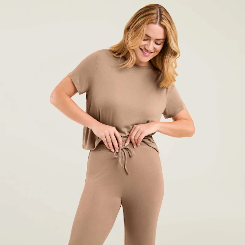 Ribbed Pajama Set | Cinnamon sold by nuuds