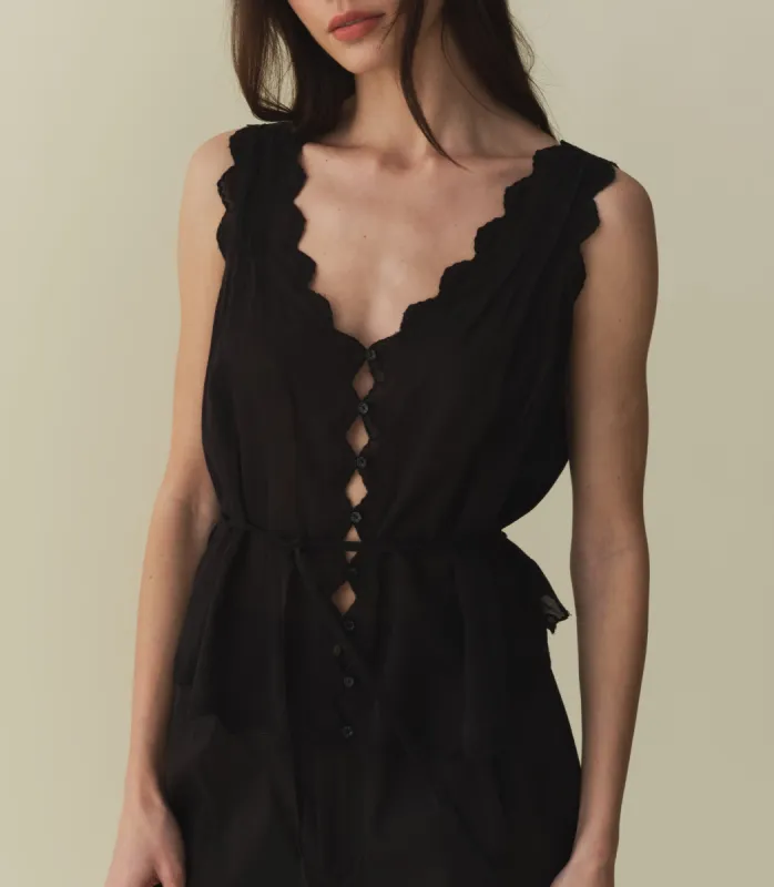ALDORA TOP -- BLACK sold by Doen