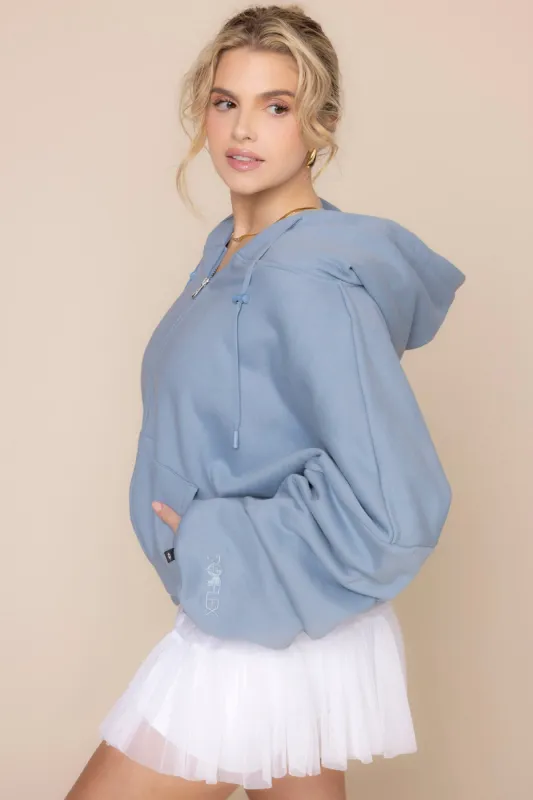 Zip Cloud Hoodie - Blue Storm sold by POPFLEX