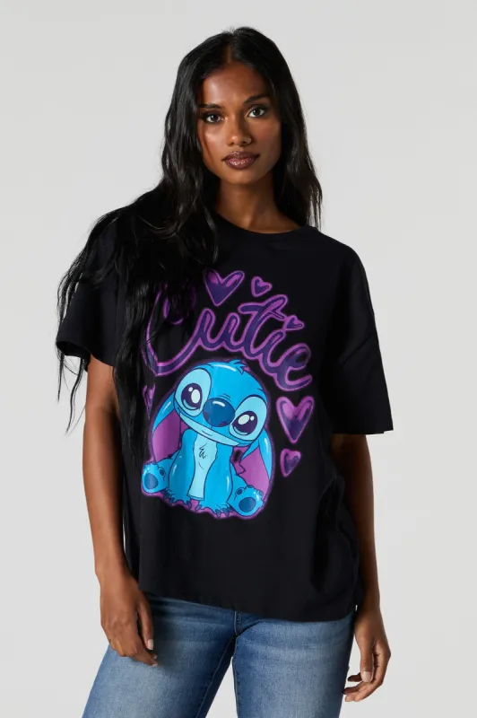 Cutie Stitch Graphic Boyfriend T-Shirt sold by Charlotte Russe