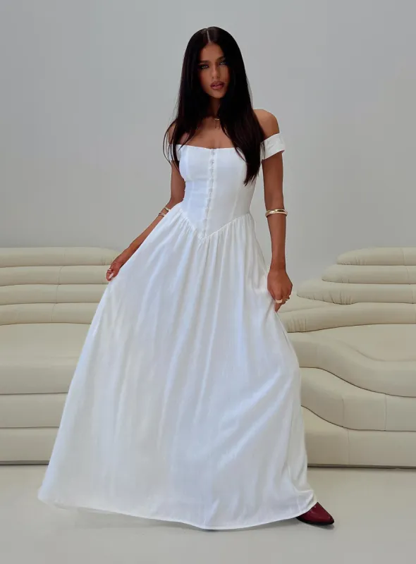 Romantic Maxi Dress White sold by Princess Polly