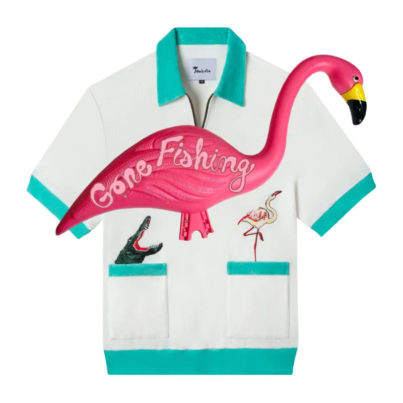 'Flamingo Tartare' Cabana (White) sold by Tombolo