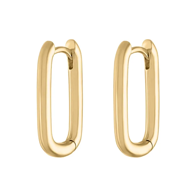 Bold Halo Oval Hoop Earrings sold by Maison Miru