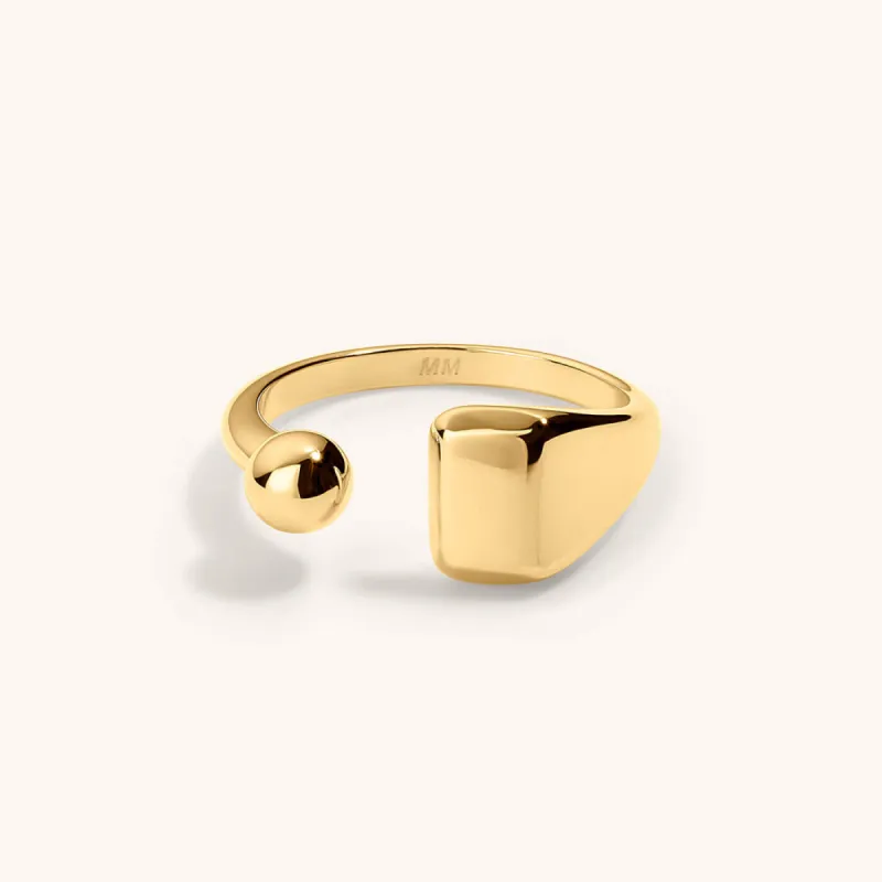 Floating Sphere Signet Ring sold by Maison Miru