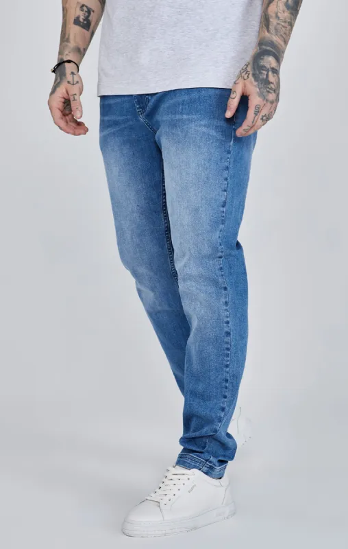 Blue Slim Fit Jeans sold by Siksilk