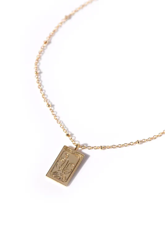 The Lovers - Tarot Card Necklace sold by Oomiay