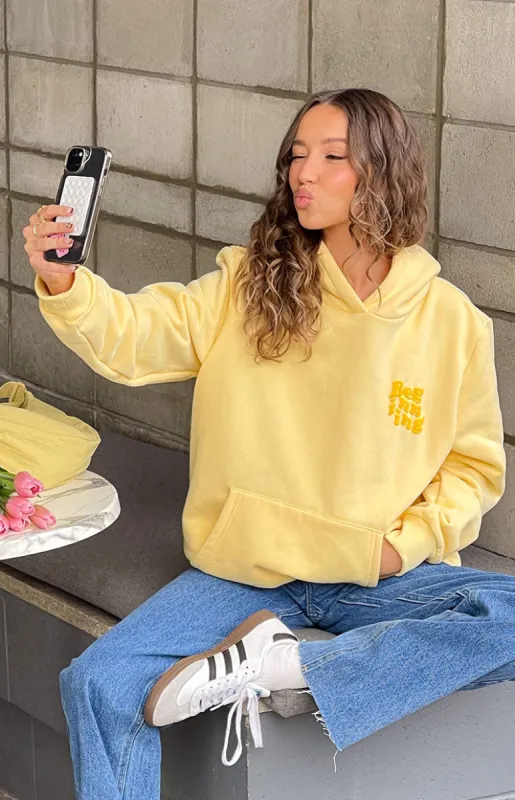 Beginning Yellow Snuggle Bubble Hoodie sold by Beginning Boutique