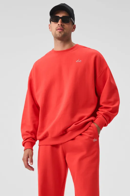 Accolade Crew Neck Pullover - Red Hot Summer sold by Alo Yoga