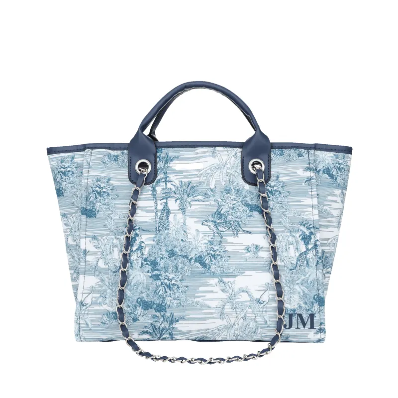 The Lily Canvas Medium - Tropical Blue - Initials Only sold by Lily and Bean