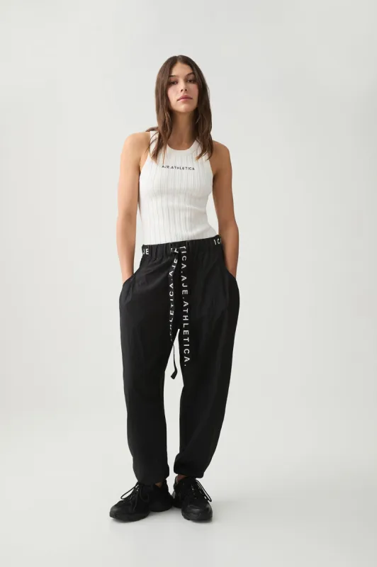 Belted Windbreaker Pant 502 sold by Aje