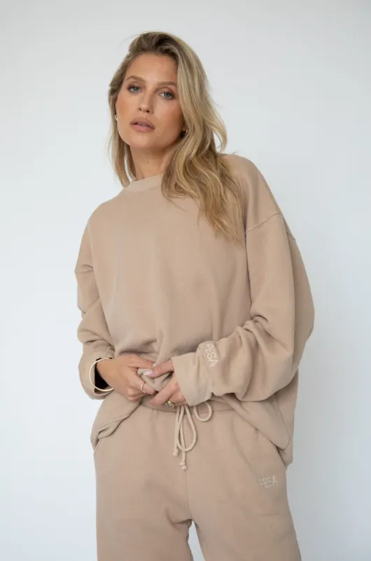 Gunner Sweatshirt in Sand sold by RESA
