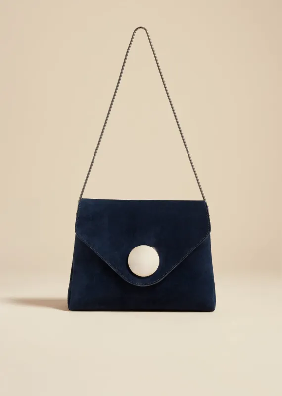 Bobbi Bag in Midnight Suede sold by KHAITE