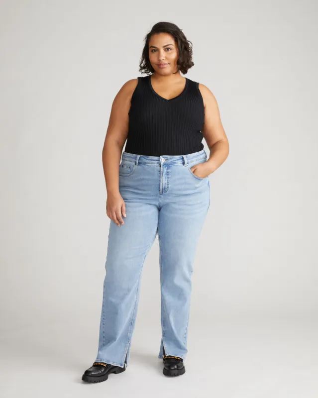 Mimi High Rise Split Hem Jeans 33 Inch - All Blue sold by Universal Standard