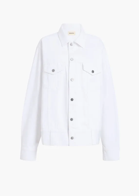 Grizzo Jacket in White sold by KHAITE