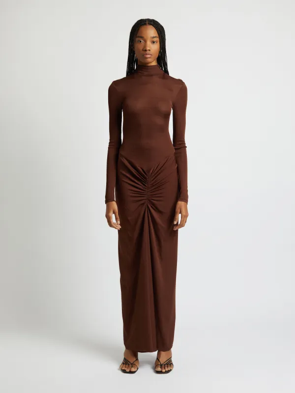 Fusion Long Sleeve Gathered Dress | Parallel