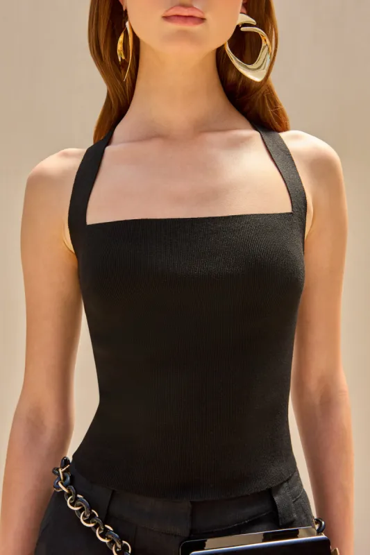 CRAWFORD KNIT TOP - BLACK sold by Cult Gaia
