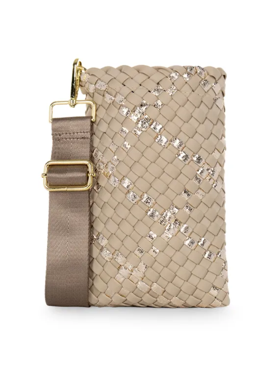 Shay Buff Woven Phone Bag sold by HAUTE SHORE