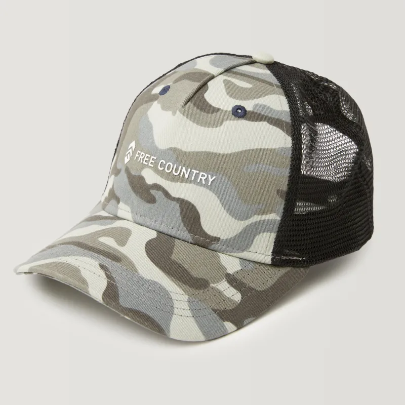 Free Country Five Panel Camo Trucker Hat sold by Free Country