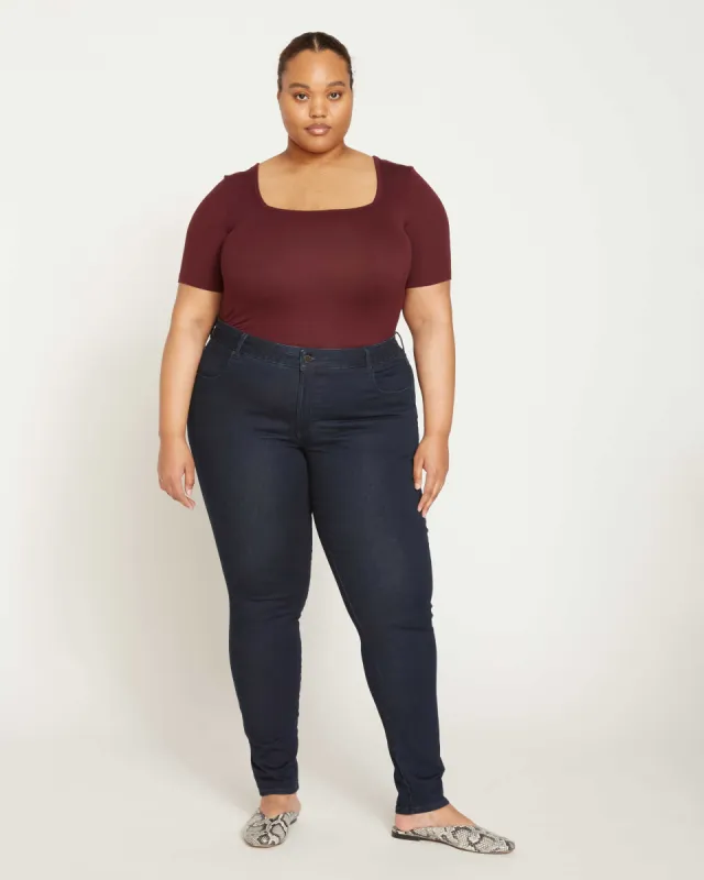 Seine Mid Rise Skinny Jeans 32 Inch - Dark Indigo sold by Universal Standard