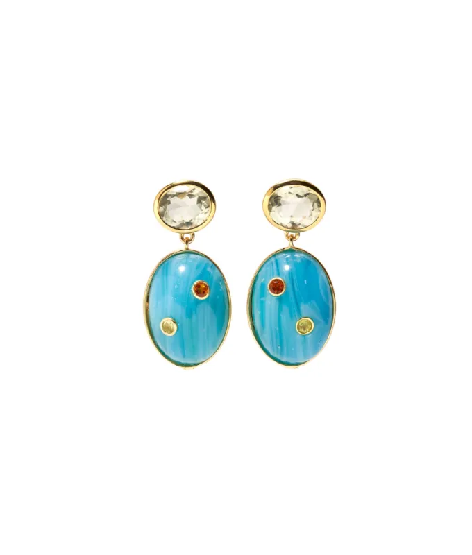 Blue Mountain Earrings sold by Larroude