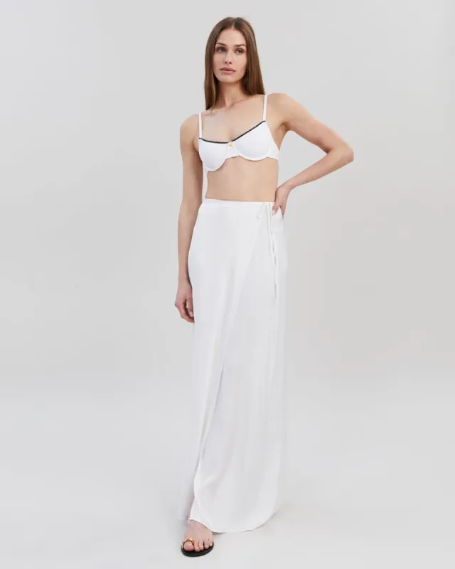 Leau Skirt Optic White sold by SOLID & STRIPED