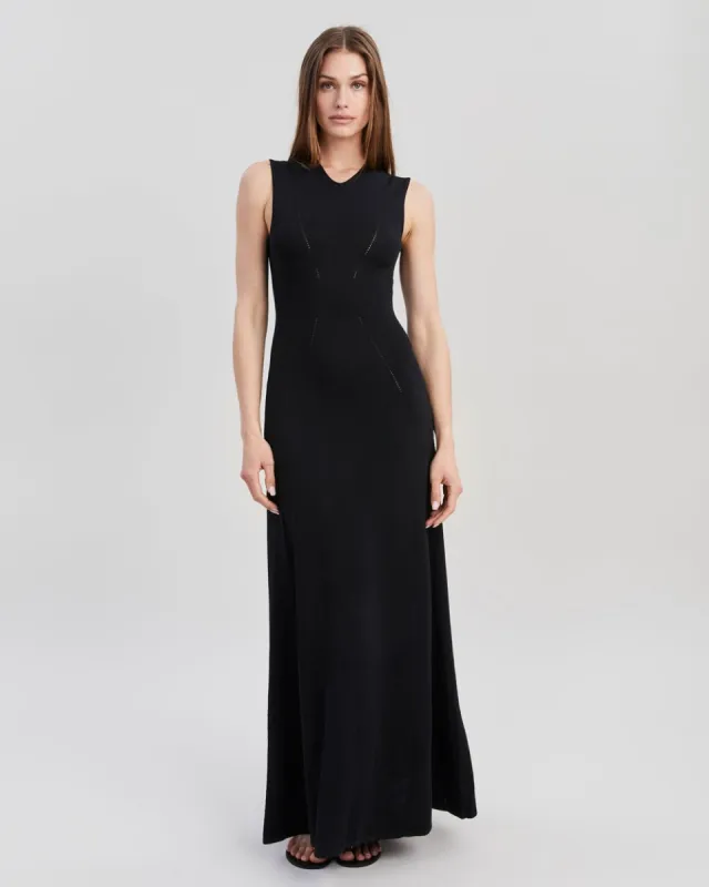 Nadia Dress Noir sold by SOLID & STRIPED