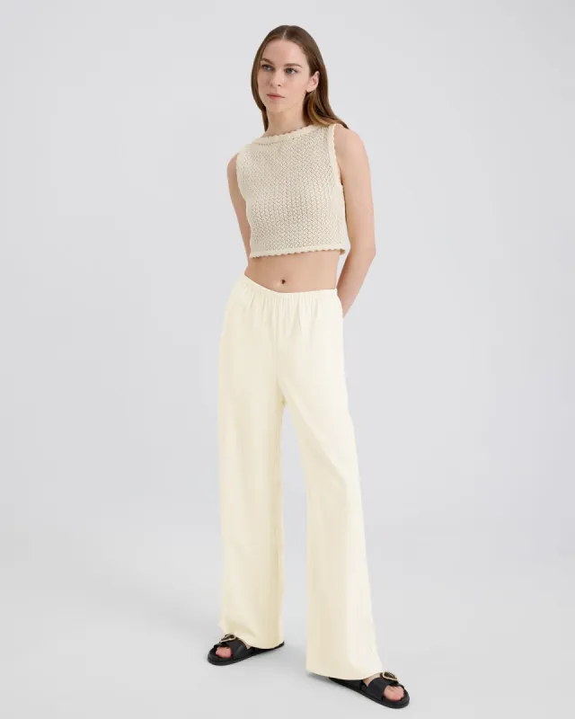 Monaco Pant Ecru sold by SOLID & STRIPED
