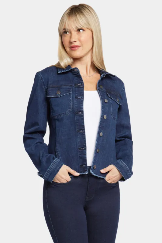 Frayed Hem Denim Jacket - Underground sold by NYDJ