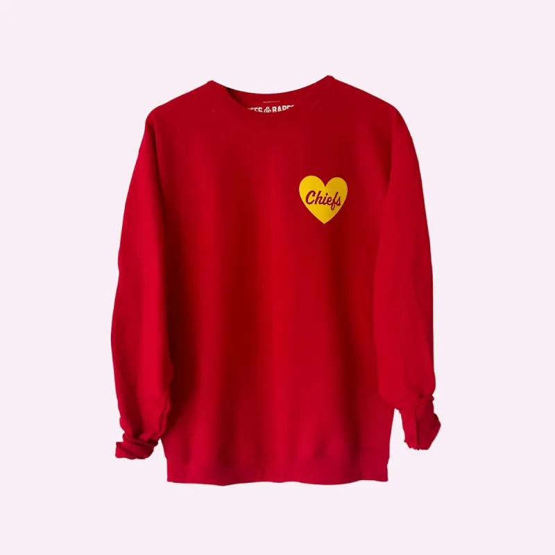 HEART U CHIEFS ♡ sweatshirt sold by BFFS & BABES