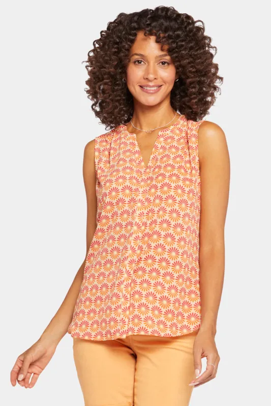 Sleeveless Pintuck Blouse - Morning Glory sold by NYDJ