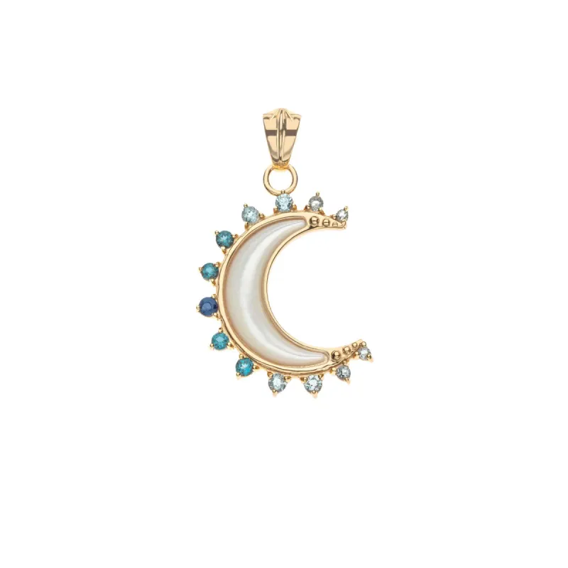 FOREVER Nightfall Mother of Pearl Crescent Moon Pendant sold by Jane Win