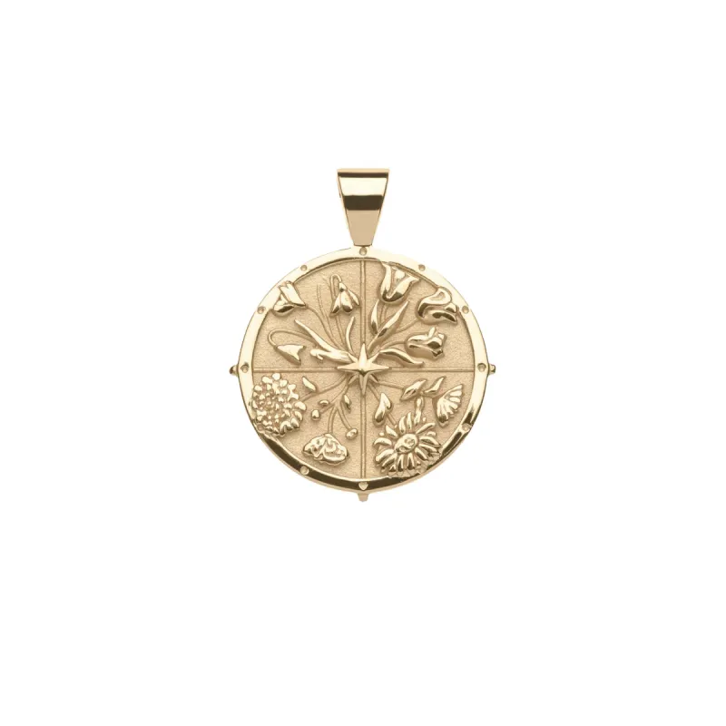 HOPE JW Small Pendant Coin in Solid Gold sold by Jane Win