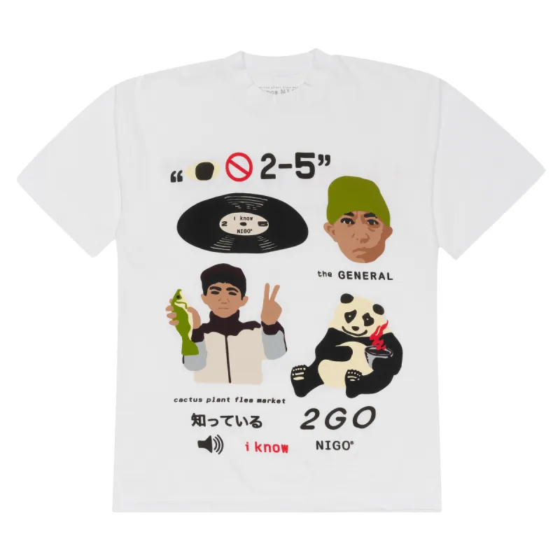 Human Made x Cactus Plant Flea Market I Know Nigo T-Shirt White sold by PLUS