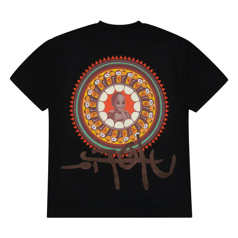 Travis Scott Utopia x KAWS II Tee Black sold by PLUS