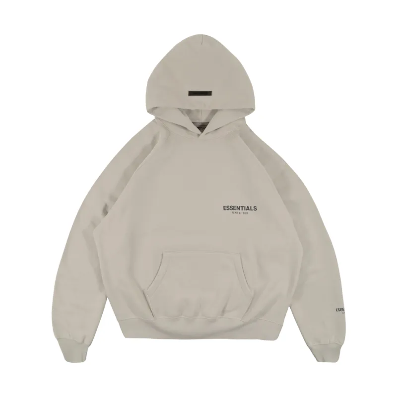 人気話題！FOG ESSENTIALS HOODIE PHOTO REFLECTIVE WHITE XXW Fear of God Essentials Hooded Sweatshirt Double Yarn