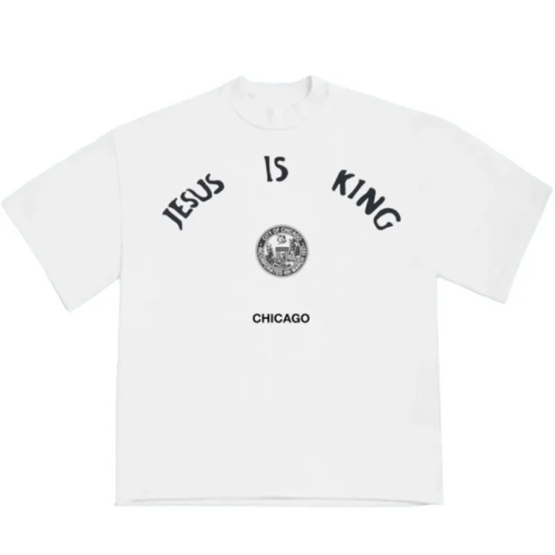 Kanye West Jesus Is King Chicago Seal T-Shirt White | Parallel