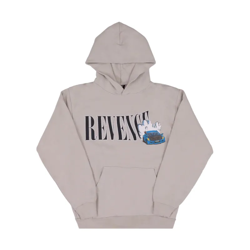 Revenge x Juice Wrld 999 Burnout Hoodie Cement Grey sold by PLUS