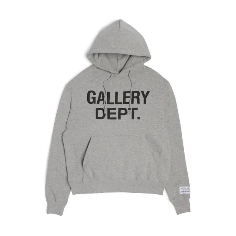 Gallery Dept. Center Logo Hoodie Heather Grey | Parallel