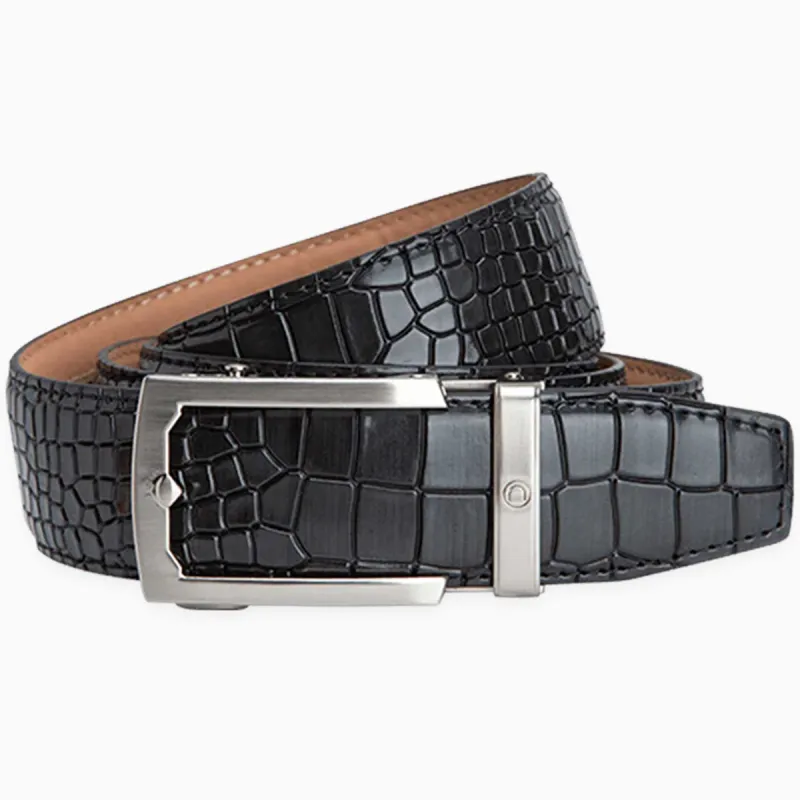 Crocodile Black Ratchet Ratchet Belt 1.5" [38mm] sold by Nexbelt