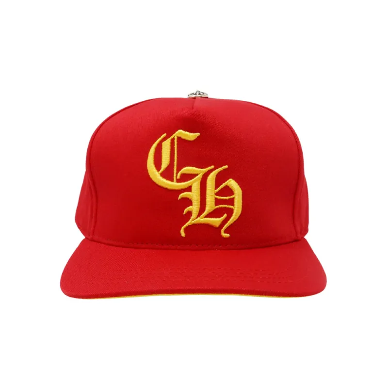 Chrome Hearts CH Silver Button Hat Red/Yellow sold by PLUS
