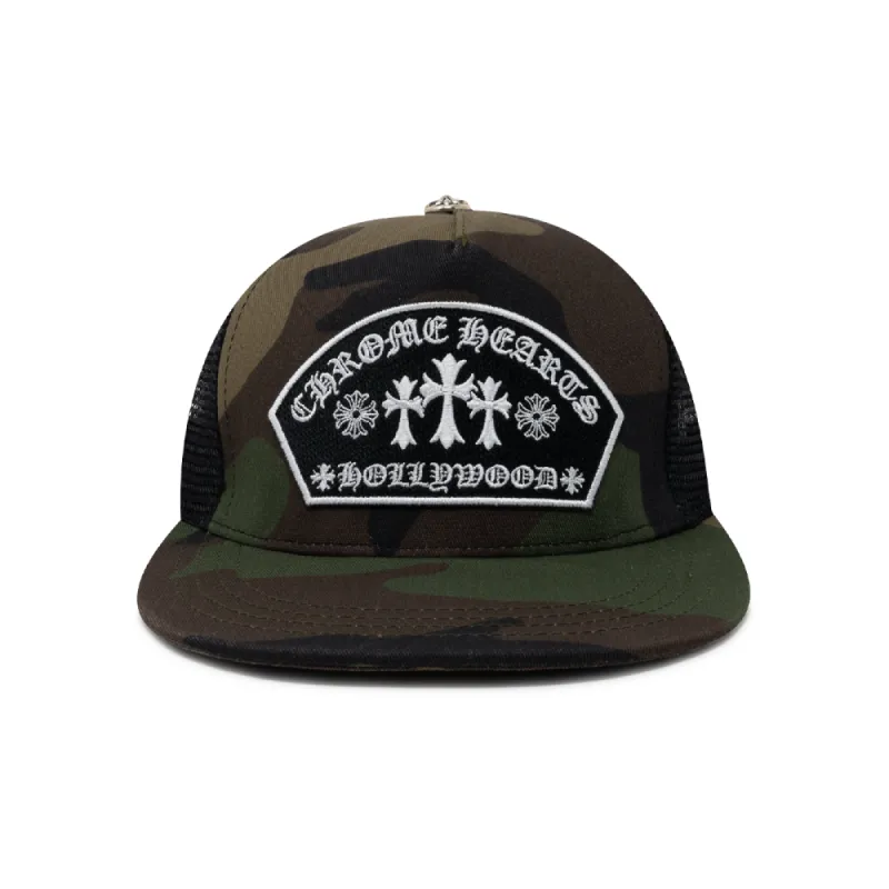 Chrome Hearts Arc Cross Patch Trucker Cap Camo | Parallel