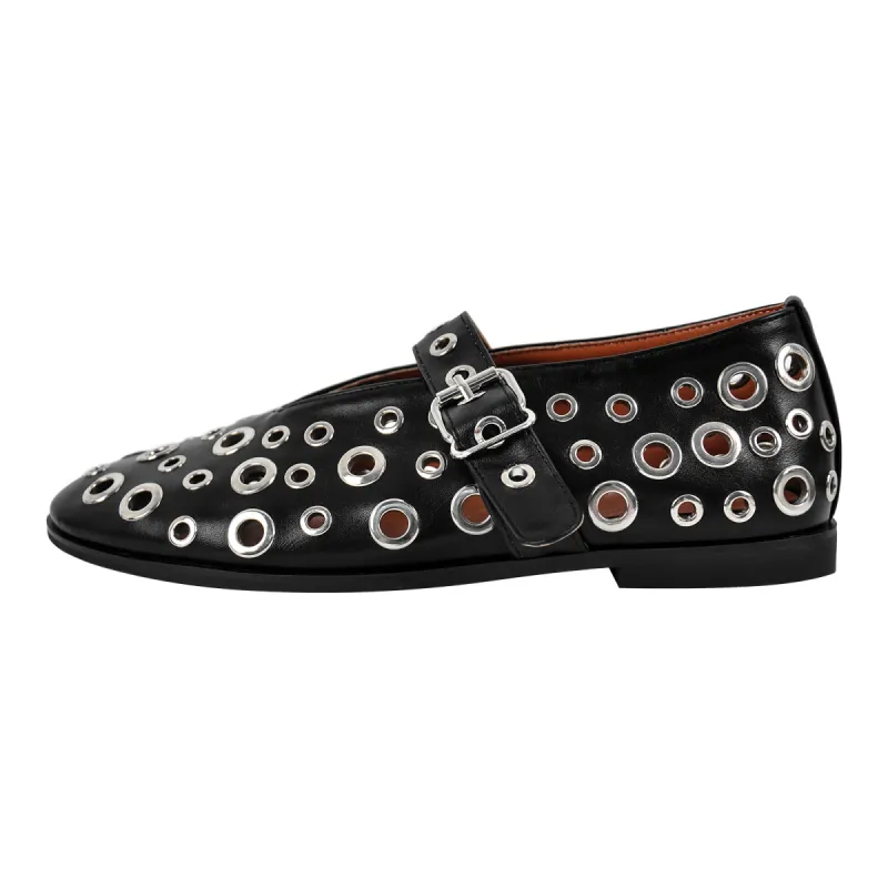 Round Toe Metal Hollow Buckle Flats sold by Onlymaker