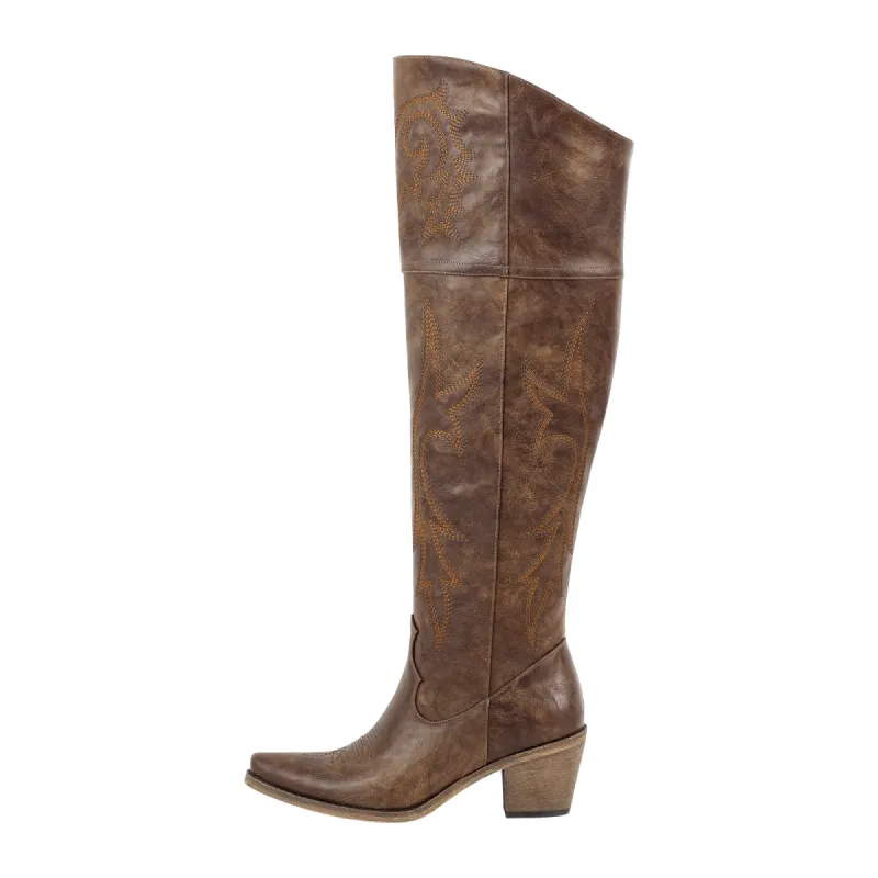 Onlymaker Boots Over The Knee Embroidered Western Boots sold by Onlymaker