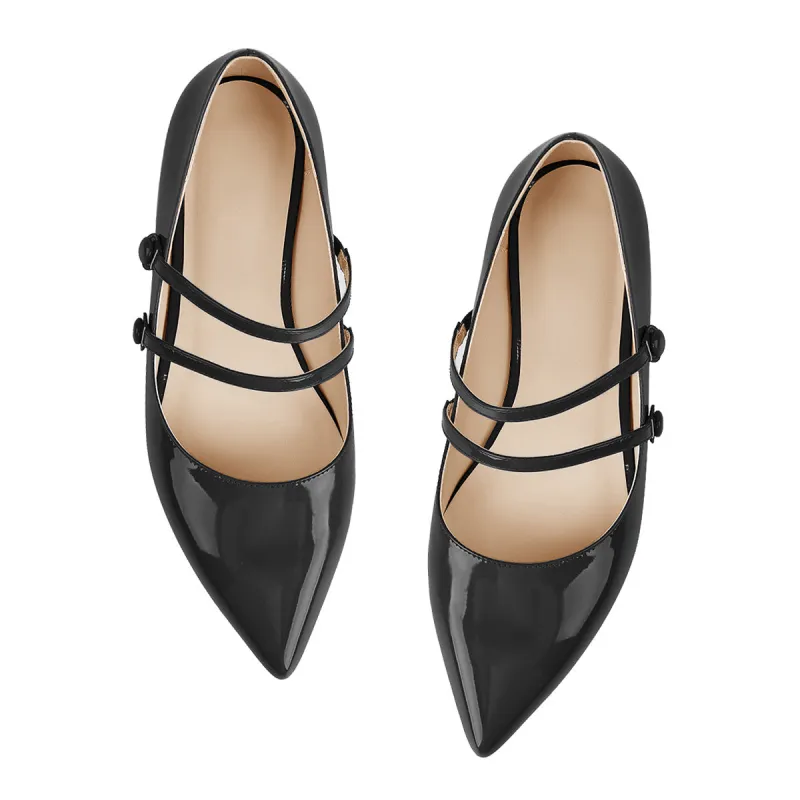 Mary Jane Double Strap Retro Flats sold by Onlymaker
