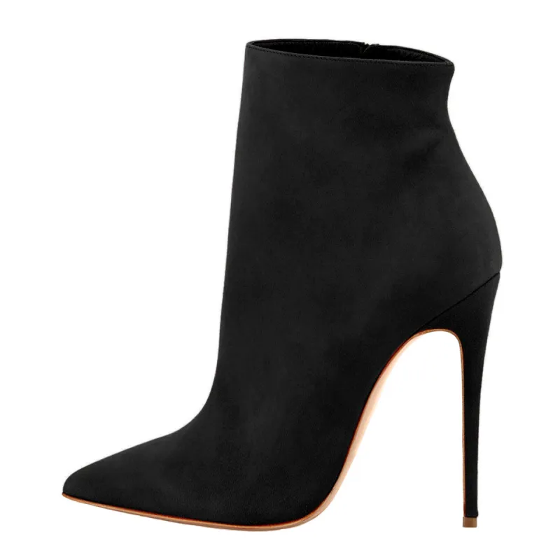 Suede Pointy Toe Stiletto High Heel Ankle Boots sold by Onlymaker