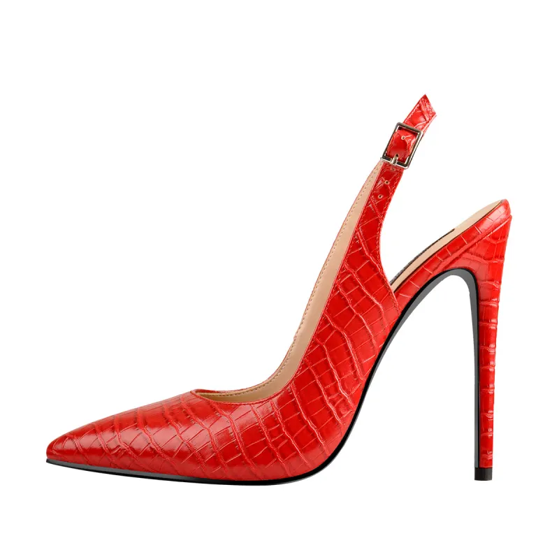 Red Pointed Toe High Heel Sandals Pumps sold by Onlymaker